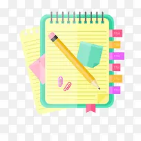 矢量卡通扁平化日记本png-空若网 矢量卡通扁平化日记本png-空若网