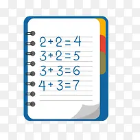 矢量卡通扁平化数学本-空若网 矢量卡通扁平化数学本-空若网