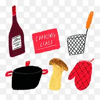 卡通厨房元素-空若网 卡通厨房元素-空若网
