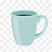 蓝色日用杯子的咖啡-空若网 蓝色日用杯子的咖啡-空若网