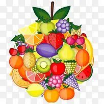 卡通水果大拼盘效果-空若网 卡通水果大拼盘效果-空若网