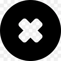 交叉删除或封闭圆形按钮界面符号图标-空若网 交叉删除或封闭圆形按钮界面符号图标-空若网