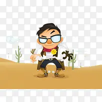 扁平化西部牛仔-空若网 扁平化西部牛仔-空若网