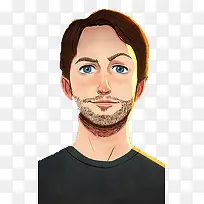 胡茬男子插画-空若网 胡茬男子插画-空若网