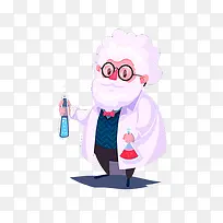 扁平化白胡子科学家-空若网 扁平化白胡子科学家-空若网