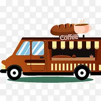卡通咖啡食物车子素材图-空若网 卡通咖啡食物车子素材图-空若网