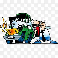 着火的汽车-空若网 着火的汽车-空若网