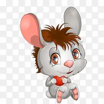 手捧爱心的小兔子-空若网 手捧爱心的小兔子-空若网