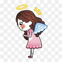 卡通戴着翅膀的女人免抠图-空若网 卡通戴着翅膀的女人免抠图-空若网