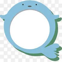 海豚标签边框设计-空若网 海豚标签边框设计-空若网