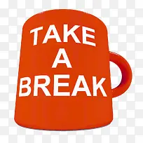 橙色的杯子提示牌-空若网 橙色的杯子提示牌-空若网