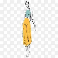 简约手绘卡通人物装饰服装设计图-空若网 简约手绘卡通人物装饰服装设计图-空若网