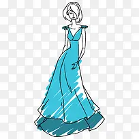 简约手绘卡通人物装饰服装设计图-空若网 简约手绘卡通人物装饰服装设计图-空若网