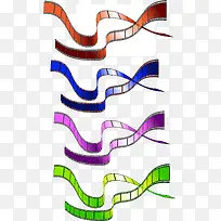 彩色相片胶卷矢量素材-空若网 彩色相片胶卷矢量素材-空若网