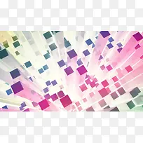 七彩色的方柱体海报-空若网 七彩色的方柱体海报-空若网