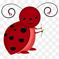 卡通手绘七星瓢虫-空若网 卡通手绘七星瓢虫-空若网