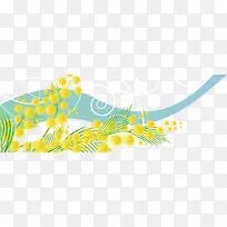 矢量黄色小花背景装饰图案-空若网 矢量黄色小花背景装饰图案-空若网