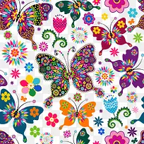 彩色花纹蝴蝶-空若网 彩色花纹蝴蝶-空若网