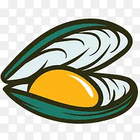 纹理矢量卡通扇贝-空若网 纹理矢量卡通扇贝-空若网