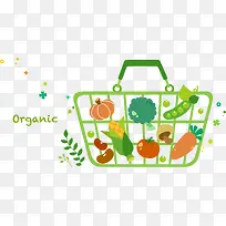 卡通超市篮子蔬菜素材-空若网 卡通超市篮子蔬菜素材-空若网