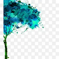 水彩画树木-空若网 水彩画树木-空若网