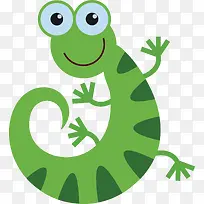 扁平化绿色壁虎-空若网 扁平化绿色壁虎-空若网