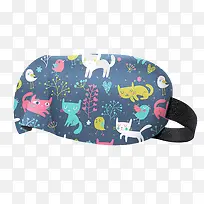 蓝色猫眼罩-空若网 蓝色猫眼罩-空若网