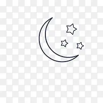 手绘卡通月亮图案-空若网 手绘卡通月亮图案-空若网