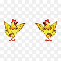 两只小鸡卡通鸡年素材-空若网 两只小鸡卡通鸡年素材-空若网