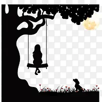 女孩剪影-空若网 女孩剪影-空若网