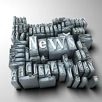 NEWS字母等立体背景-空若网 NEWS字母等立体背景-空若网