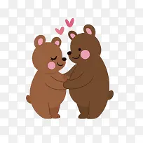 卡通小熊爱情动物免抠素材-空若网 卡通小熊爱情动物免抠素材-空若网