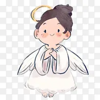 微笑的天使矢量素材-空若网 微笑的天使矢量素材-空若网
