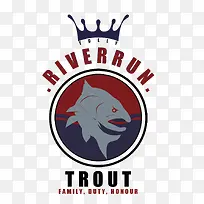 矢量卡通钓鱼标志-空若网 矢量卡通钓鱼标志-空若网