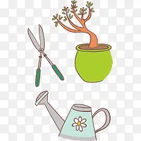 园艺剪刀花PNG矢量素材-空若网 园艺剪刀花PNG矢量素材-空若网