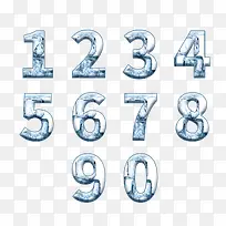 冰块阿拉伯数字艺术字-空若网 冰块阿拉伯数字艺术字-空若网