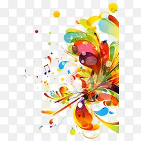 炫彩海报插画素材矢量-空若网 炫彩海报插画素材矢量-空若网