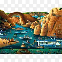 多彩世界插画-空若网 多彩世界插画-空若网