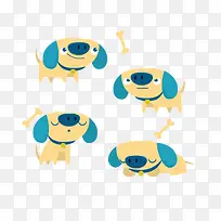 蓝色鼻子的黄色小狗-空若网 蓝色鼻子的黄色小狗-空若网