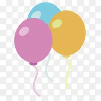 彩色扁平化气球元素-空若网 彩色扁平化气球元素-空若网