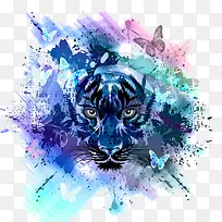 广告彩色老虎素材-空若网 广告彩色老虎素材-空若网