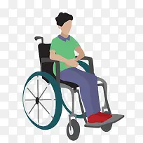 矢量坐轮椅素材-空若网 矢量坐轮椅素材-空若网
