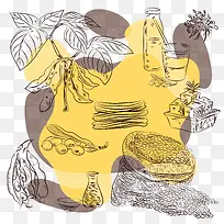 手绘食物-空若网 手绘食物-空若网