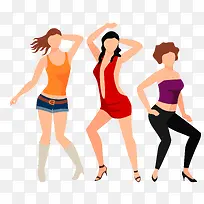 矢量青年热舞素材-空若网 矢量青年热舞素材-空若网