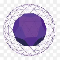 矢量紫色立体图形-空若网 矢量紫色立体图形-空若网