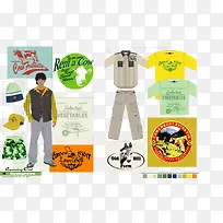 时尚男装矢量图-空若网 时尚男装矢量图-空若网