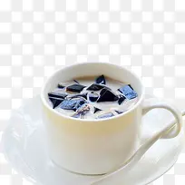 白色盘子仙草奶茶-空若网 白色盘子仙草奶茶-空若网