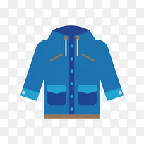 蓝色圆角扁平化衣服元素-空若网 蓝色圆角扁平化衣服元素-空若网