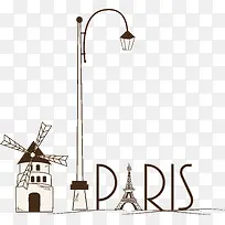 手绘国外旅游景区建筑矢量素材-空若网 手绘国外旅游景区建筑矢量素材-空若网