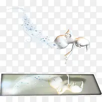 白色精灵照镜子素材-空若网 白色精灵照镜子素材-空若网